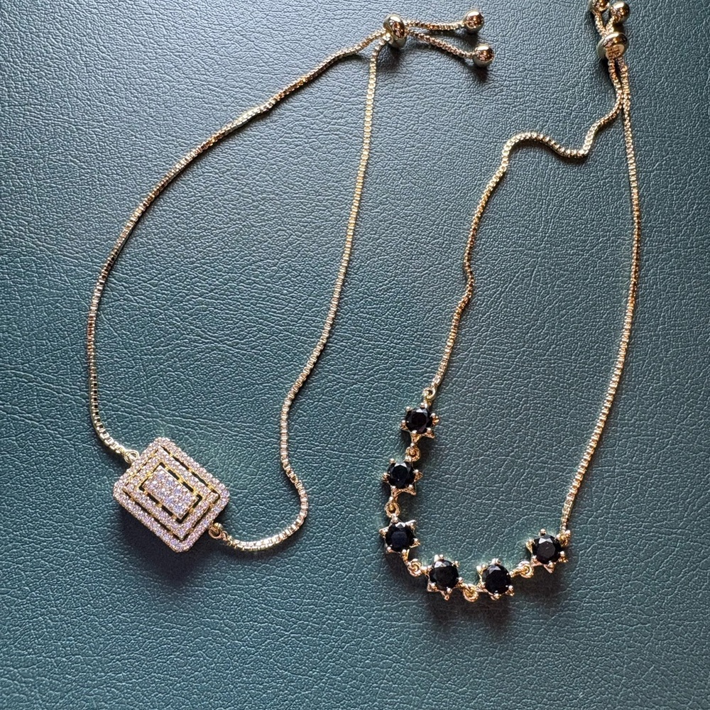 Gold Plated Lariat Bracelets - 2